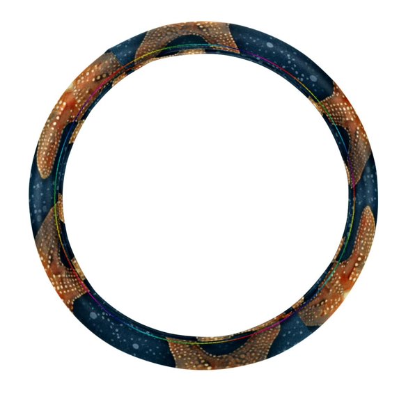 Starfish 14.5 Inch Car Wheel Cover, Printing Design, PVC Leather, Auto Accessories, Steering Wheel Covers