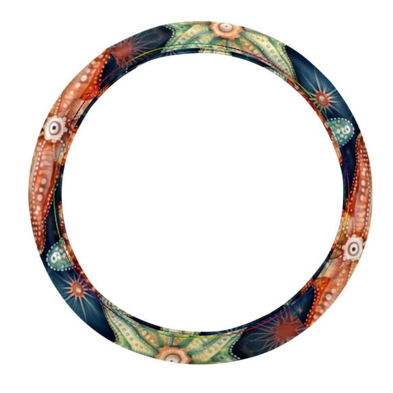 Starfish 14.5 Inch Printing PVC Leather Car Wheel Covers Steering Wheel Covers - Auto Accessories