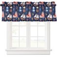 thumbnail image 1 of Starfish Anchor Lighthouses Kitchen Curtains Valances for Windows Rod Pocket Valance Short Window Treatments for Kitchen Windows Living Room Bathroom Laundry Decor, 1 of 6
