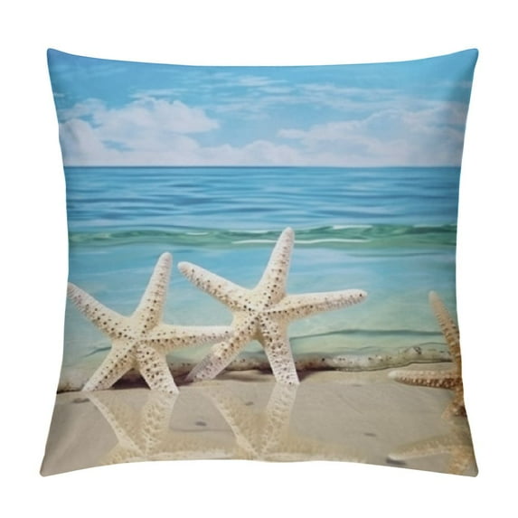 Starfish Beach Blue Sky Pillow Covers for Couch Sofa Indoor Outdoor Pillow Case Pillow Covers - 1PC 20x20in