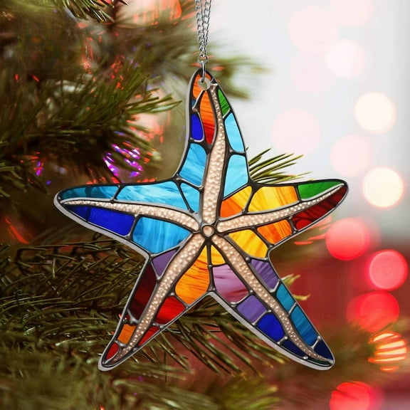 Starfish Beach Decor Coastal Acrylic Suncatcher Window Hanging