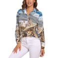 thumbnail image 1 of Starfish Beach Long Sleeve Blouse Woman Streetwear Casual Shirts Summer Oversize Woman Streetwear Clothing Birthday Present, 1 of 7