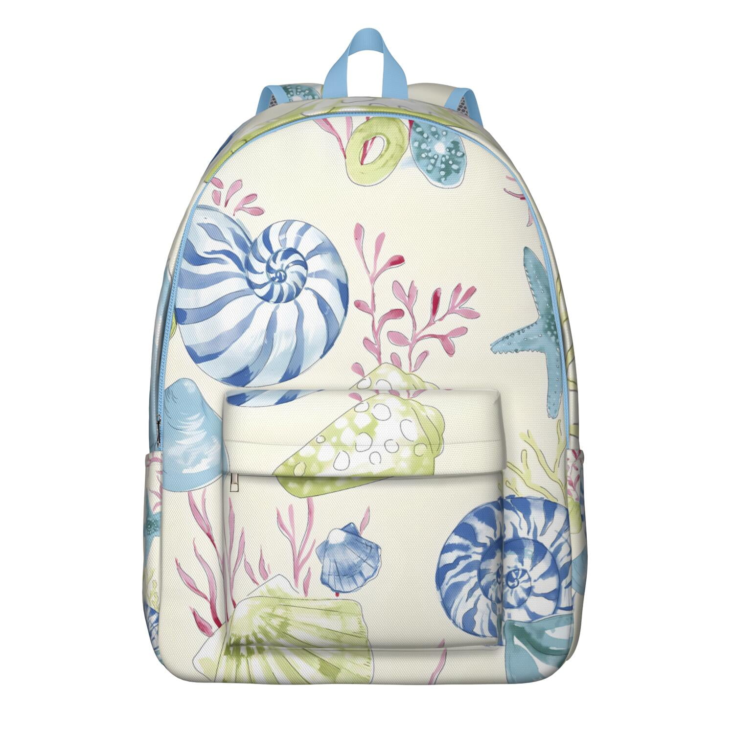 Starfish Beach Seashells Travel Backpack – Durable Oxford Material ...