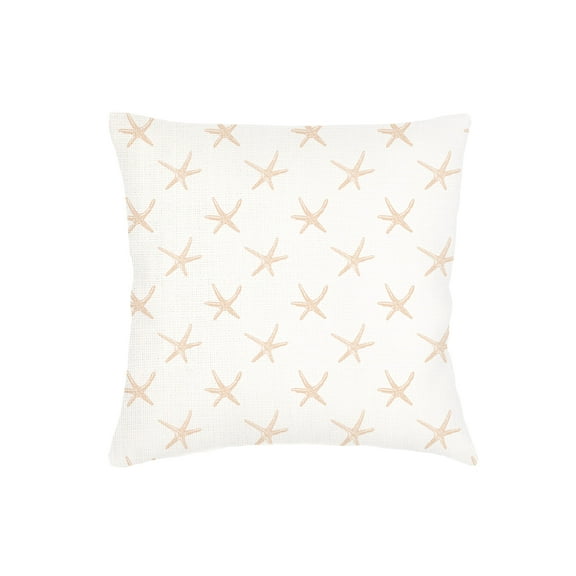 Starfish Beige Linen Pillow 20x20 20x20 / Down