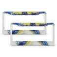 thumbnail image 1 of Starfish, Blue And Yellow License Plate Frames 2 PCS Beach Starfish License Plate Cover Front Plates Frames Car Tag Frame for US And CA 2 Hole Aluminum License Plate Frame, 1 of 6