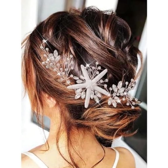 Starfish Bride Wedding Headband Bridal Headpiece Beach Hair Accessories for Women and Girls
