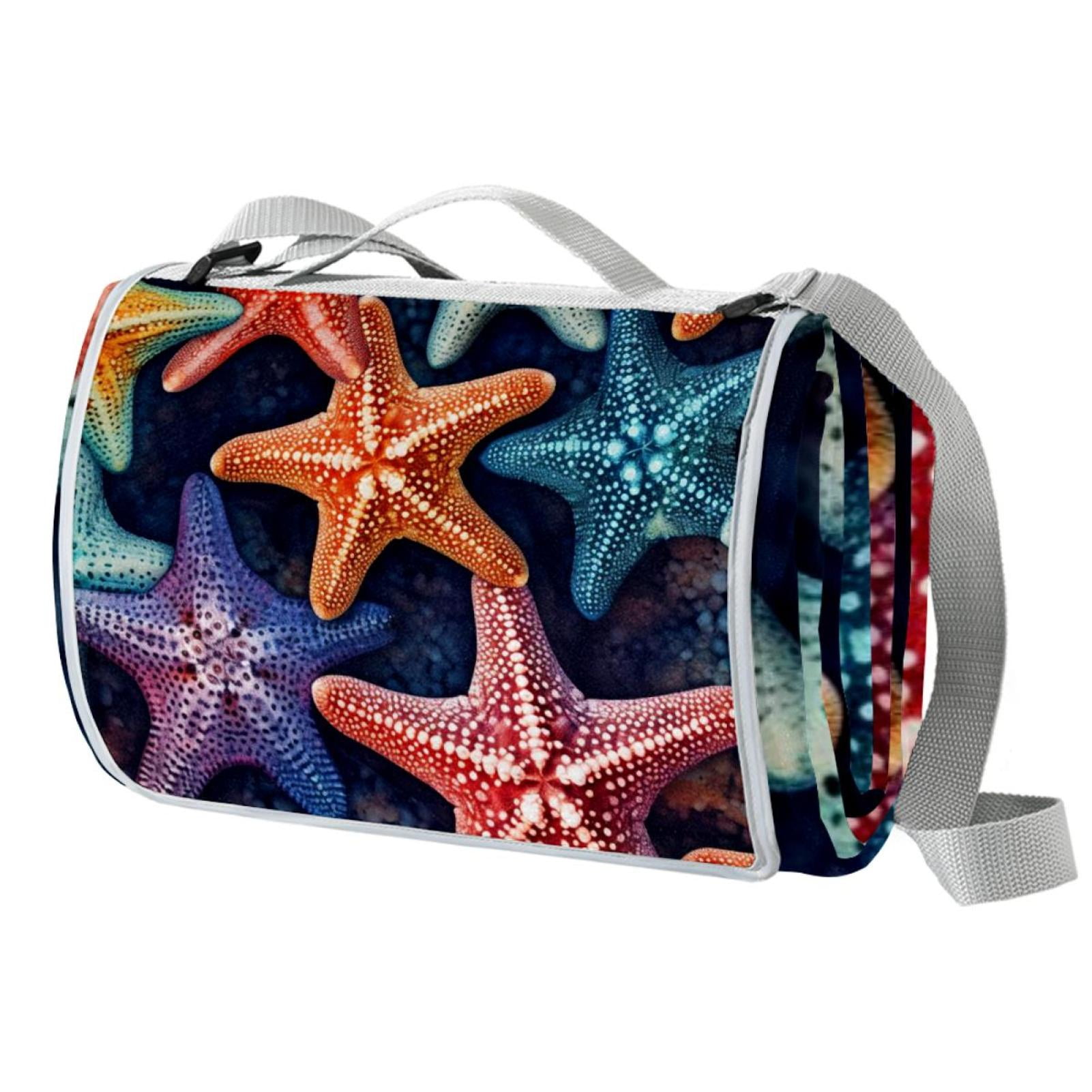Starfish Canvas Picnic Mat Waterproof Outdoor Blanket Large