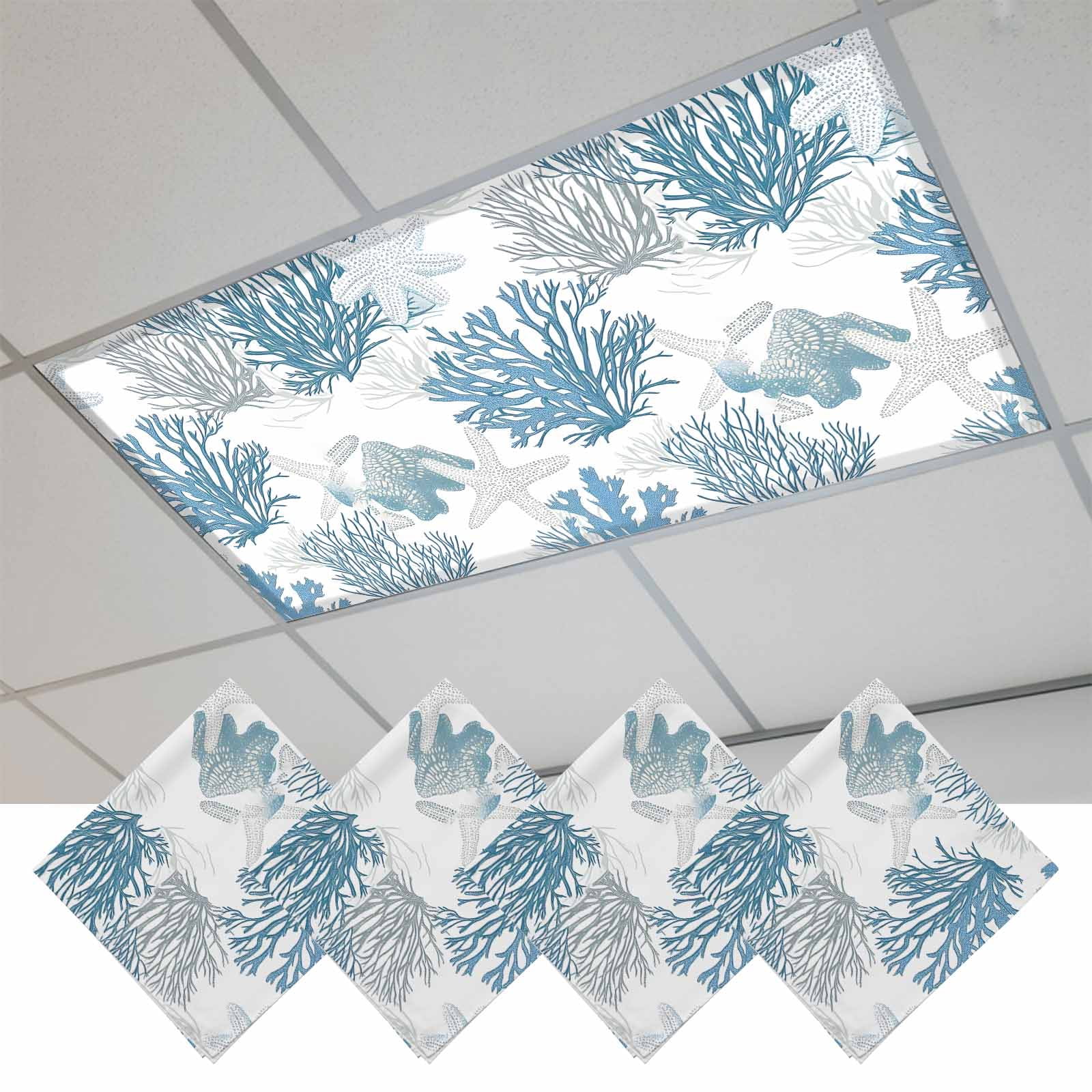 Photo inspiration: Starfish Coastal Magnetic Fluorescent Light Covers For Ceiling Lights Photo Inspiration