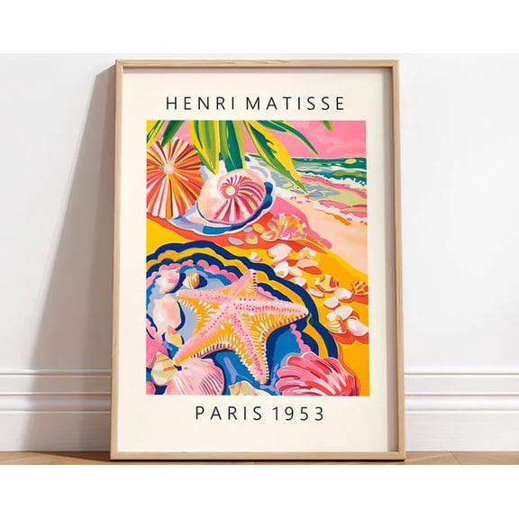 Starfish Coastal Wall Art Print, Unframed Paper Poster 8x10in