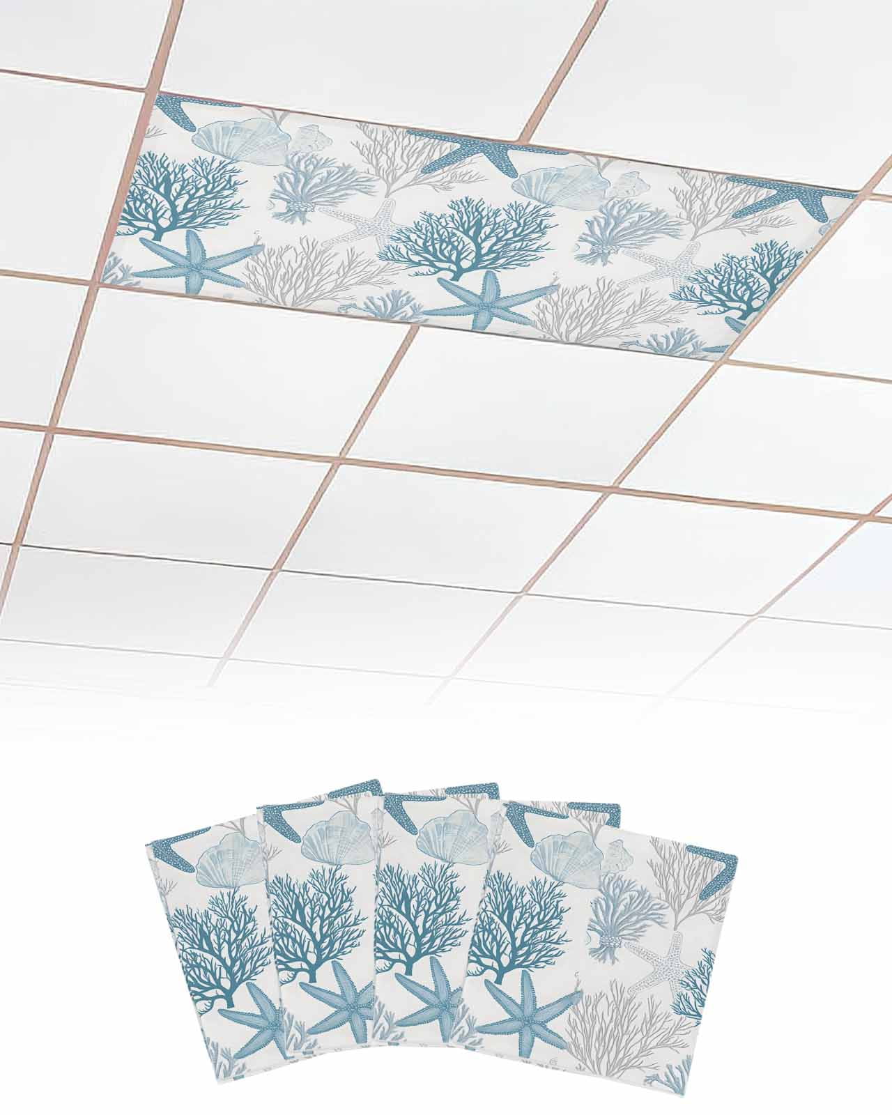 Curated visual reference: Gallery Detail: Starfish Coral Fluorescent Light Covers For Ceiling Lights 4X2 Feet