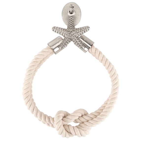 Starfish Cotton Rope Curtain Tieback and Holdback, Ivory