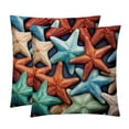 thumbnail image 1 of Starfish Covers - Set of 2 Throw Pillow Covers with Unique Patterns for Living Room Decor - Available in 16x16, 18x18, and 20x20 Inches Throw Pillows for All Occasions, 1 of 6