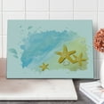 thumbnail image 1 of Starfish Cutting Board, Beach Sand and Small Rocks Aquatic Life Animals Exotic Vacation Theme, Decorative Tempered Glass Cutting and Serving Board, Large Size, Multicolor, by Ambesonne, 1 of 1