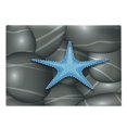 thumbnail image 1 of Starfish Cutting Board, Blue Starfish Among the Sea Pebble Stones Ocean Underwater Wildlife Print, Decorative Tempered Glass Cutting and Serving Board, Large Size, Grey Blue White, by Ambesonne, 1 of 5