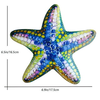 Starfish Decor - 2 Pack Large Star Fish 4-5 Inch - Starfish for Crafts -  White Starfish Wall Décor - Beach Wedding Starfish - Beach Starfish Décor 