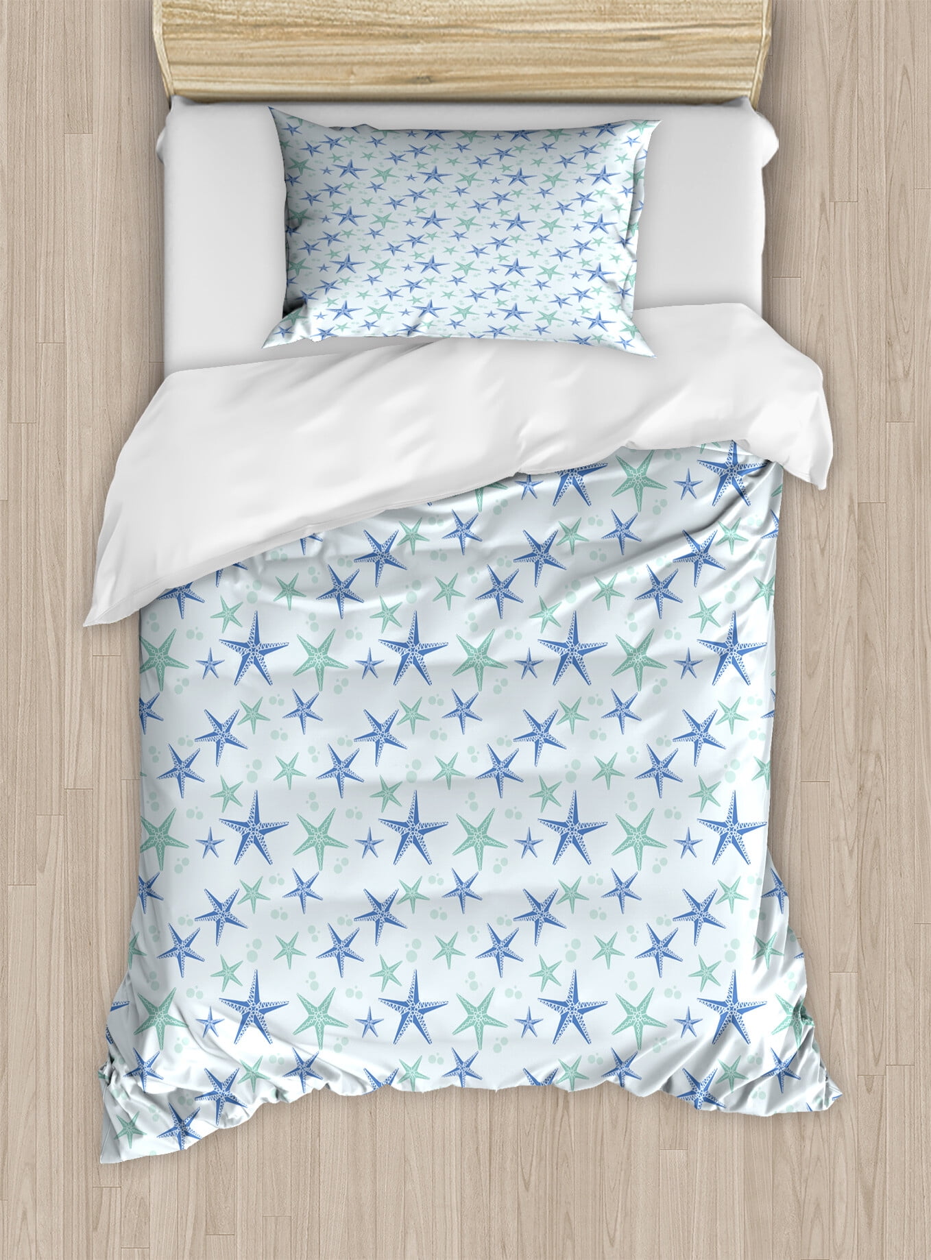 Starfish Pink Print Pattern Duvet Cover Bedding Set