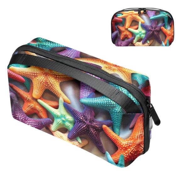 Starfish Electronic Travel Case Organizer USB Case Charger Phone Case Cable Organizer, Oxford Fabric Waterproof Portable Digital Storage Bag for Cables, Chargers, Phones - 5.9x9.44x3.14 in
