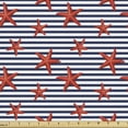 thumbnail image 1 of Ambesonne Starfish Fabric by the Yard Upholstery, Maritime Themed Pattern, 5 Yards, Navy White Red, 1 of 4
