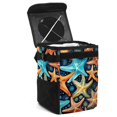 thumbnail image 1 of Starfish Foldable Car Trash Can with Lid, Leak-Proof Mini Trash Can, Hanging Storage Bag - Car Trash Bin for Clean and Organized Rides, 1 of 6