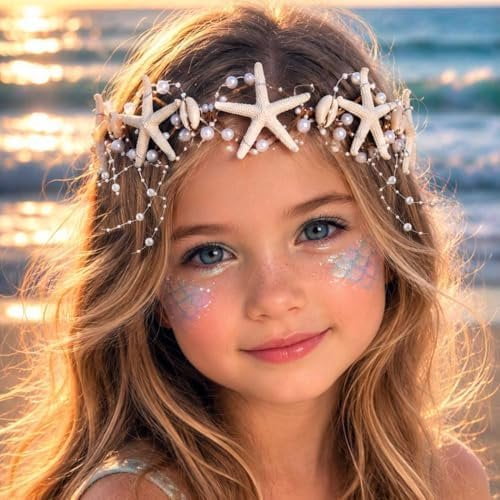 Starfish Headband Seashell Hair Accessories Headpiece for Women