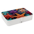 thumbnail image 1 of Starfish Jewelry Box Organizer Storage Box with Removable Compartment, Portable PU Leather Jewelry Boxes, 1 of 6
