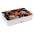 thumbnail image 1 of Starfish Jewelry Organizer Display Case, PU Leather with Removable Compartment, Portable, 1 of 6
