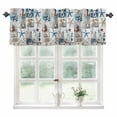 thumbnail image 1 of Starfish Kitchen Valances for Windows 42x12 Inch Kitchen Curtains Valances Rod Pocket Ocean Shell Coastal Nautical Flag Light-house Bathroom Window Valances for Window Treatment Decor, 1 of 6