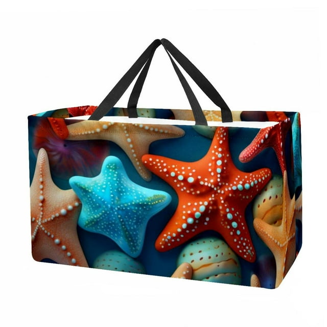 Starfish Large Capacity Reusable Foldable Oxford Cloth Laundry Basket ...