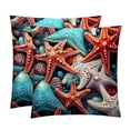 thumbnail image 1 of Starfish Luxurious Velvet Pillows Covers Set of 2 for Throw Pillow or Bed Pillow, Unique Patterns, 16x16 18x18 20x20 Inches,for Various Occasions, 1 of 6