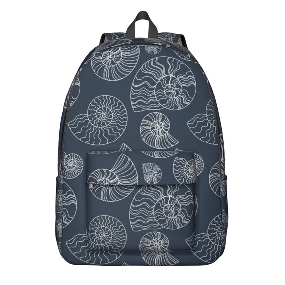 Starfish Marine Life Beach Travel Backpack – Durable Canvas Bookbag with Nautical Shell Print, Comfortable Carrying, Large Capacity, Anti-theft Features for Female Professionals and Travelers