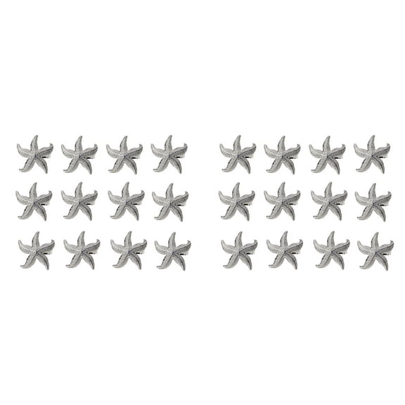 Starfish Napkin Rings 24 Silver Nautical Summer Wedding Party Beach Table Decor