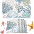 thumbnail image 1 of Starfish Ocean Coral Shell Placemats Set of 6 Washable Table Mats for Kitchen Dining Table, Heat-Resistant Cotton Linen Place Mats for Indoor Outdoor Parties Holiday Decoration, Geometric Summer, 1 of 1