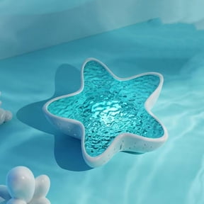 Starfish Ocean Projection Night Light with Water Wave Effect, 7-Color Ambient Lamp