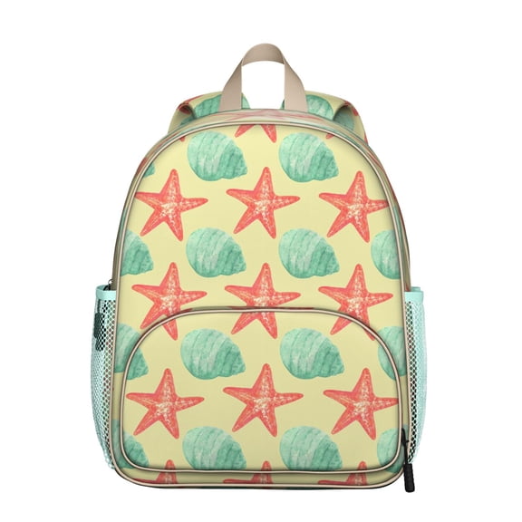 Starfish Ocean-Themed Ergonomic School Backpack - Waterproof & Breathable Student Daypack with Spine-Friendly Design