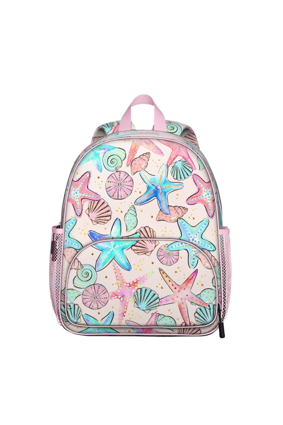 Starfish Ocean-Themed Ergonomic School Backpack - Waterproof & Breathable Student Daypack with Spine-Friendly Design