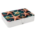 thumbnail image 1 of Starfish PU Leather Jewelry Display Organizer Box Display Case Portable Earring Holder with Removable Compartment, 1 of 6