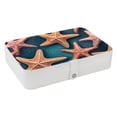 thumbnail image 1 of Starfish PU Leather Jewelry Organizer with Removable Compartment, Portable Decorative Box, Storage Box, and Earring Organizer, 1 of 6