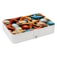 thumbnail image 1 of Starfish PU Leather Necklace Organizer Decorative Box with Removable Compartment Portable Necklace Holder, 1 of 6