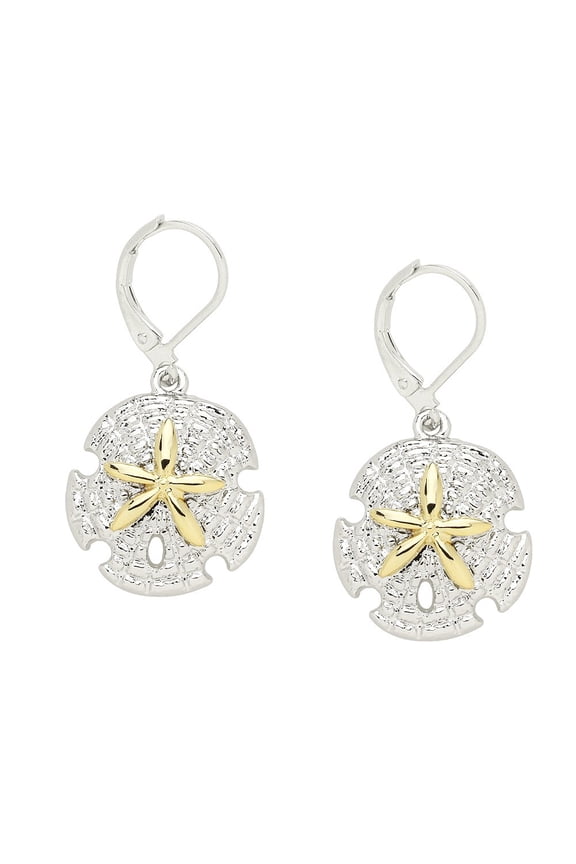 Starfish Pendant Necklace Earring Gold & Rhodium Plated 17 Inch Snake Chain E0727
