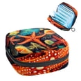 thumbnail image 1 of Starfish Period Pouch Sanitary Napkin Organizer Travel Storage Bag - Small Leather Pouch Included, 1 of 6