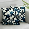 thumbnail image 1 of Starfish Pillow Covers  Summer Beach Themed Blue Coastal Pillows Nautical Decor for Home Bedroom Living Room Pillowscase Square Cushion Cover, 1 of 6