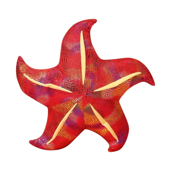 Starfish Plush Doll Soft Stuffed Animal Toy 8 Inch Handheld Decorative Throw Pillow for Home Bedroom Living Room Decor Cuddly Sea Life Figure for Birthdays and Holidays Red