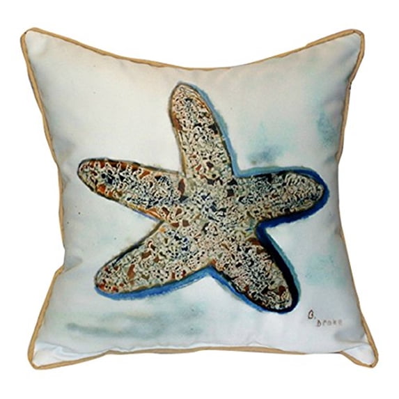 Starfish Polyester 22-inch x 22-inch Indoor/Outdoor Square Throw Pillow