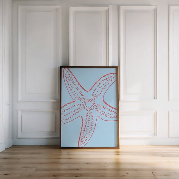 Starfish Print // starfish wall art, trendy coastal wall art, beachy prints, coastal wall art, beach house decor, WALL ART Unframed Paper Print
