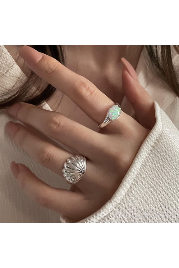 Starfish Ring Gold Seashell Ring Adjustable Chunky Gold Rings That Don't Tarnish Beach Rings for Women Silver Chunky Rings Gold Statement Rings Gold Silver Rings for Women Ocean Ring