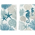 thumbnail image 1 of Starfish Seahorses Coral Summer Kitchen Towels Dish Towels, 18x26 Inch Seasonal Summer Decoration Hand Towels Set of 2, 1 of 6