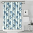thumbnail image 1 of Starfish Seashell Shower Curtain - Nautical Beach Themed Quick-Dry Machine Washable Bathroom Drape with 12 Hooks 72x72 Inches, 1 of 5