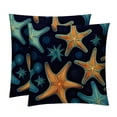 thumbnail image 1 of Starfish Set of 2 Velvet Throw Pillow Covers with Unique Patterns in 16x16, 18x18, and 20x20 Inches for Various Occasions - Throw Pillow Inserts Included, 1 of 6