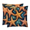 thumbnail image 1 of Starfish Set of 2 Velvet Throw Pillow with Unique Patterns - 16x16, 18x18, 20x20 Inches for Various Occasions - Pillows Covers Throw Pillow Inserts Pillow Inserts, 1 of 6