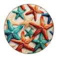 thumbnail image 1 of Starfish Set of 6 Round Microfiber Leather Coasters, 11x11 cm/4.3x4.3 inch Drink Coasters for Table Home Decor, 1 of 6